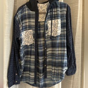 American eagle hooded flannel